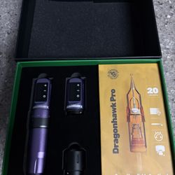 Dragonhawk Atom2 Pro Tattoo Kit 7 Stroke Settings, Dual 2000mAh Purple Wireless
