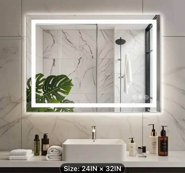 32”x24” LED lighted bathroom mirror vanity mirror