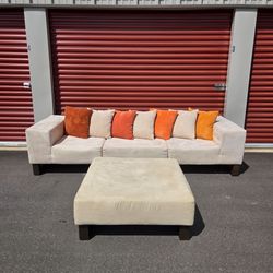 West Elm Modular Sectiona sofal + Ottoman / Free Delivery