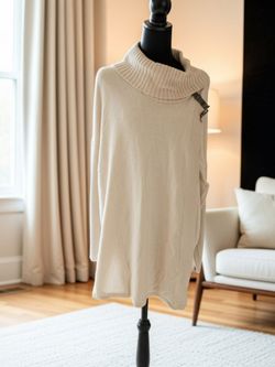 Cream Cowl Neck Oversized Sweater