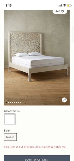 Anthropologie Queen Size bed frame