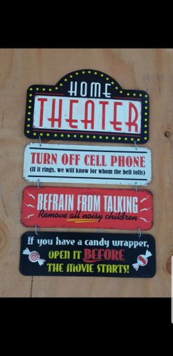 open roud Brands Home Thearter accent sign