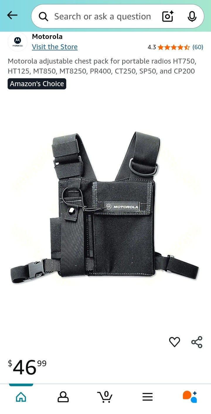 Motorola Radio Chest Rig