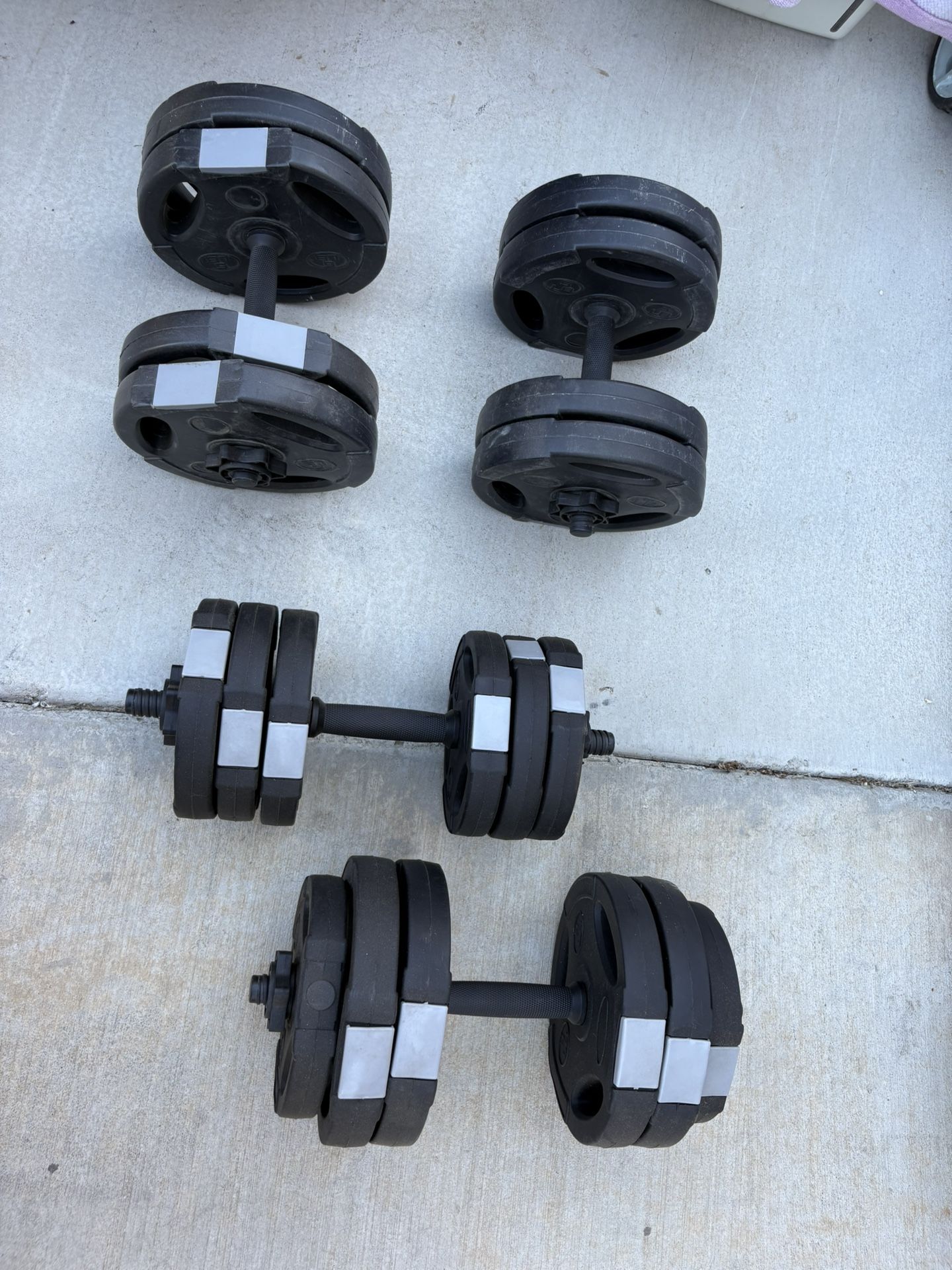 Plastic Weights 80 Pounds Total