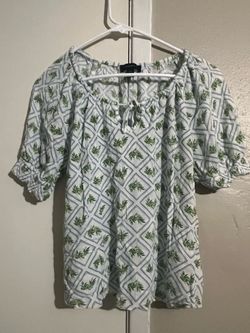 Women's Floral Print Peasant Blouse