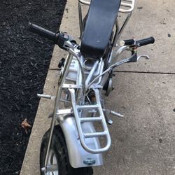 Custom silver Coleman ct200u MiniBike (sold As Is)