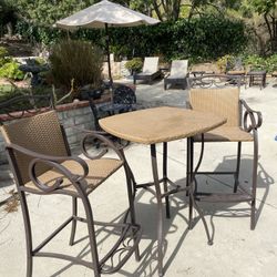 3pc Bar Height  Caravan Outdoor Bar Bistro Set