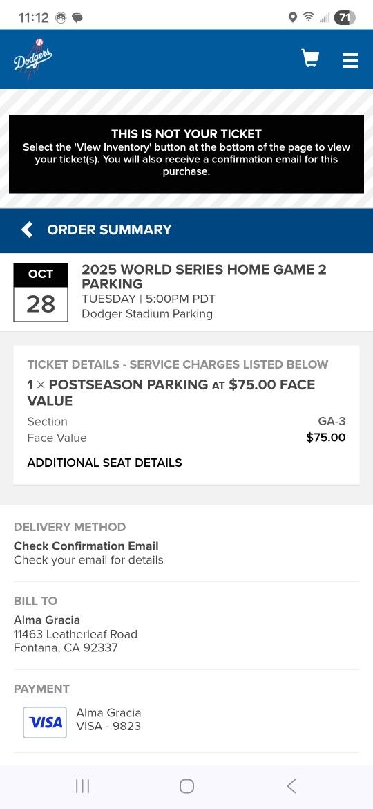 Dodgers Game 4 Parking
