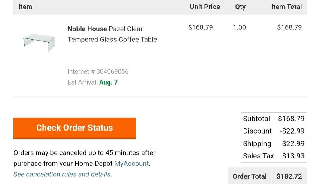 Tempered Glass Coffee Table