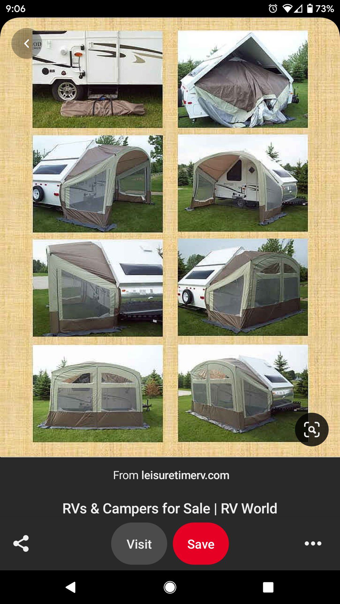 Tent extension for ALiner/Hard side popup trailer