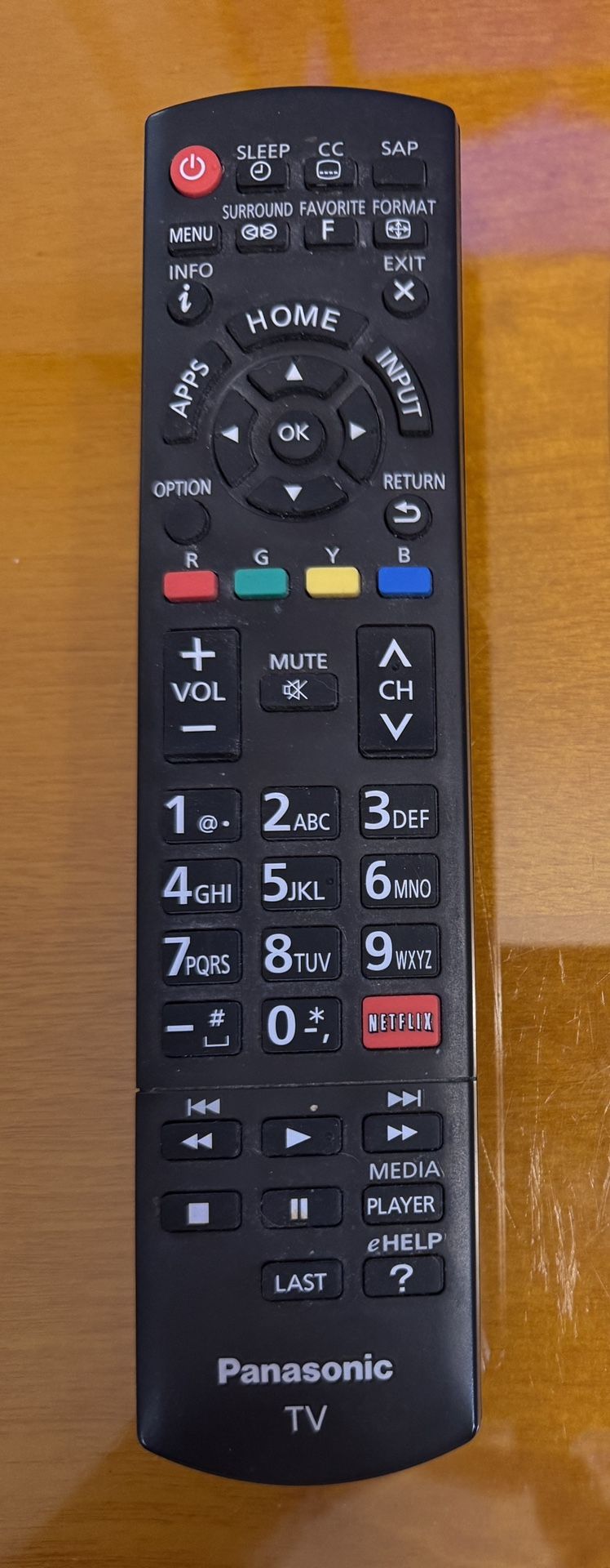 Panasonic 55 inch TV remote