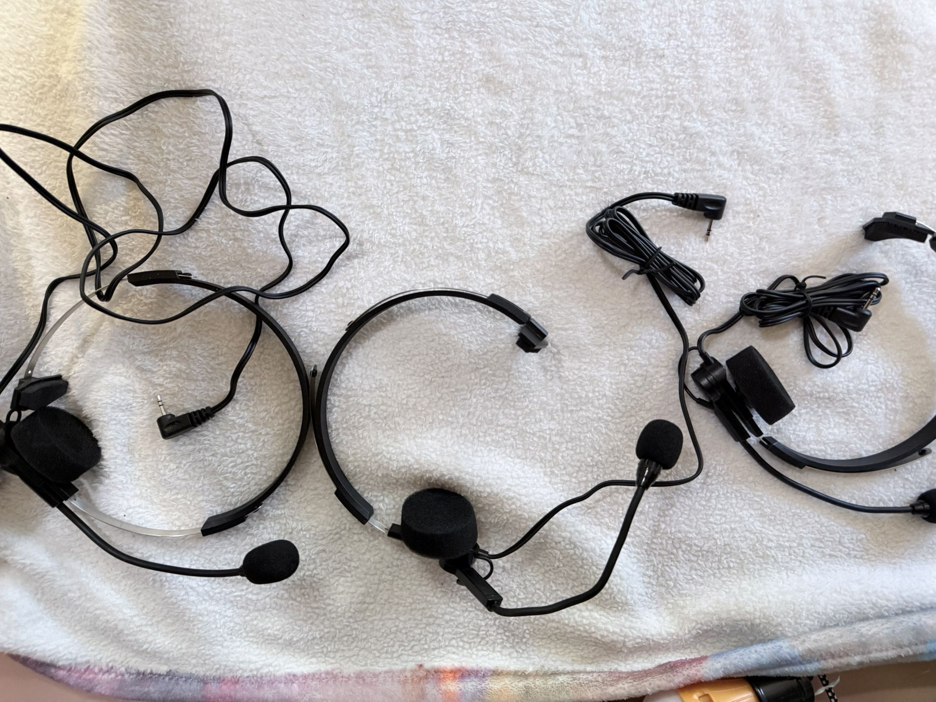 Motorola Headsets. Single Pin Only One Has Been Used. All Three For 25.00 Or 10 Each