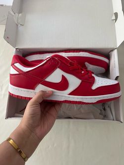 Nike Dunk Low Red and White Sneakers 10.5 men