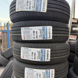 195/65/15 Kumho 4 New Tires Installed And Balanced 50,000 Miles Warranty