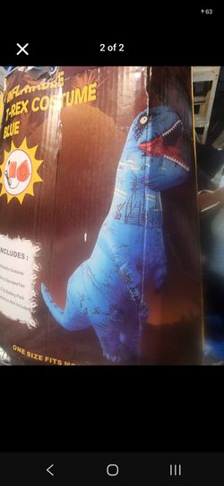 $20 New Inflatable T-Rex Costume Blue One Size fits all