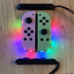 LED Joycons For Nintendo Switch Light Pink Green 