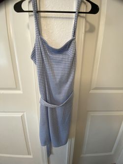Blue Plaid Mini Dress 