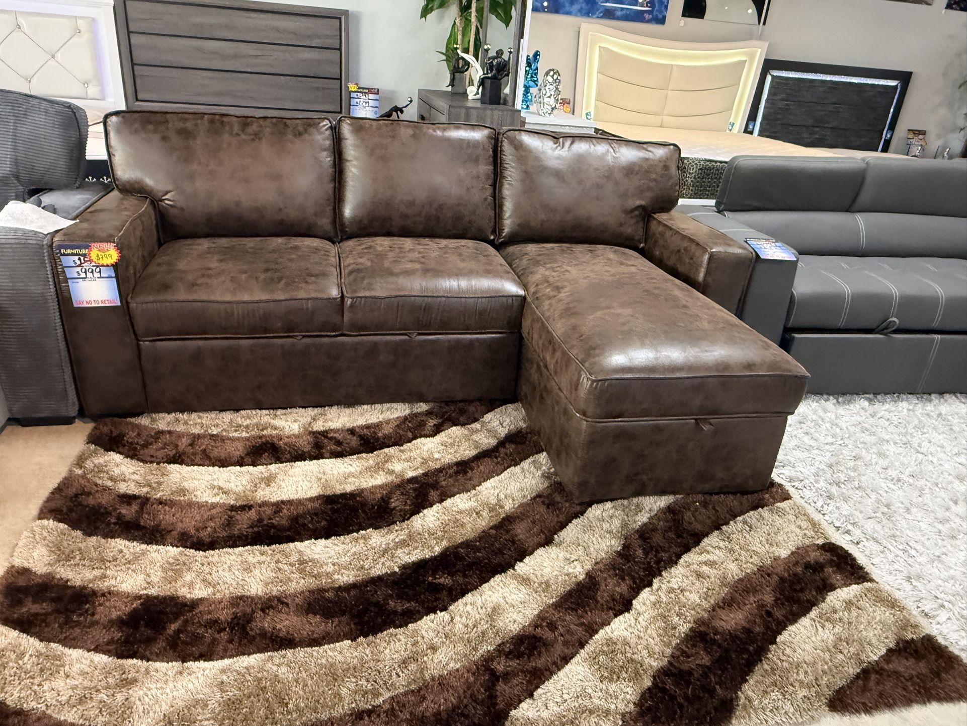 Brown Sleeper Sofa Huge Special Only $699