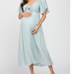 Blue Maternity Babyshower Dress 