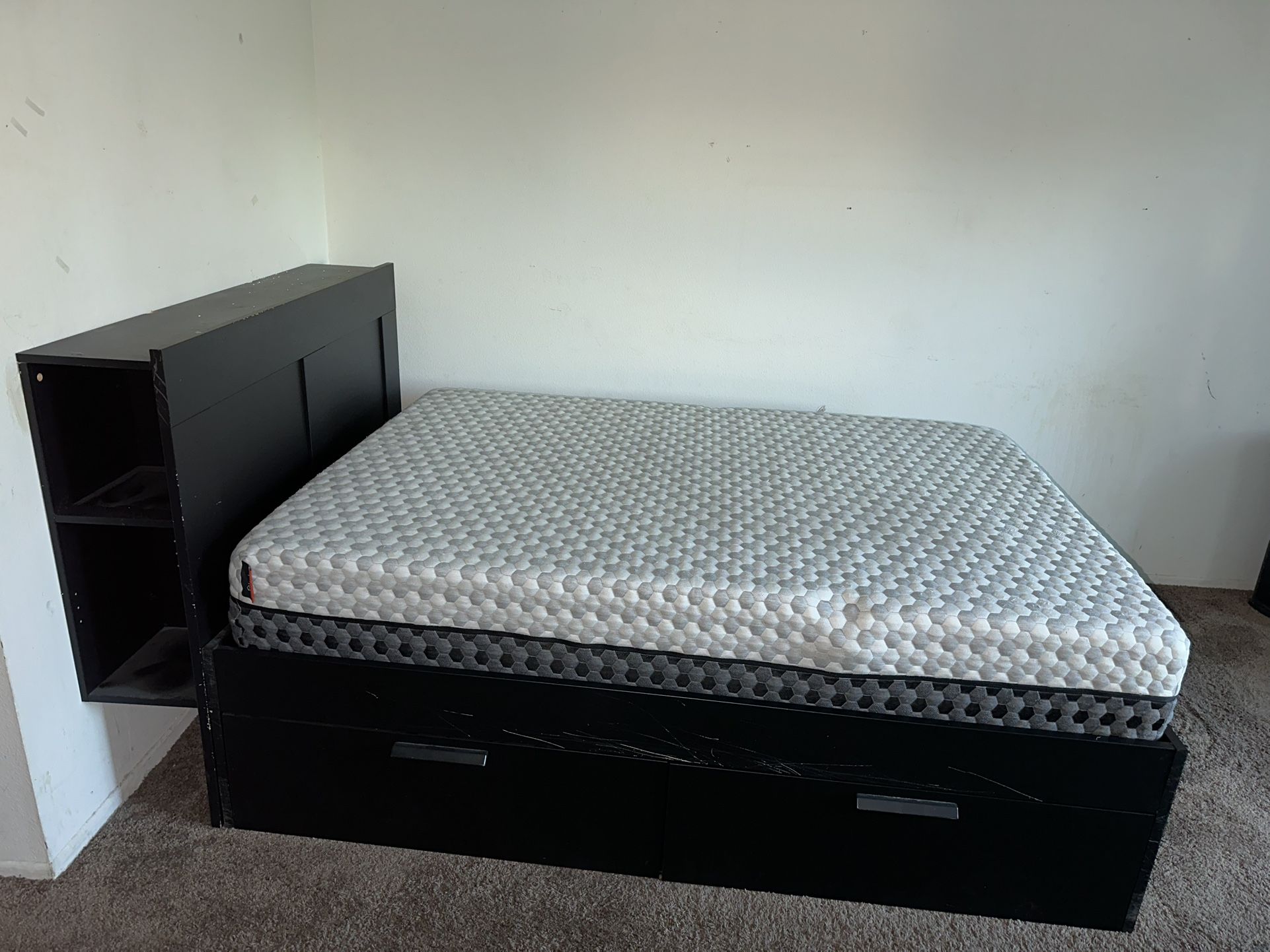 Bed w/mattress, 2 Tables, Recliner Couch