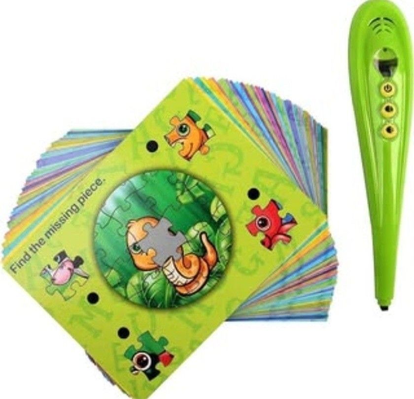Preschool Learning Toddler Flash Cards w/ 100 Quizzes, 50 Flashcards and a Smart Pen, Learn to Read Kids Toys for Brain Development