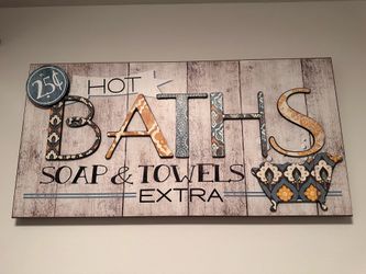 Cuadro decorativo para el baño.