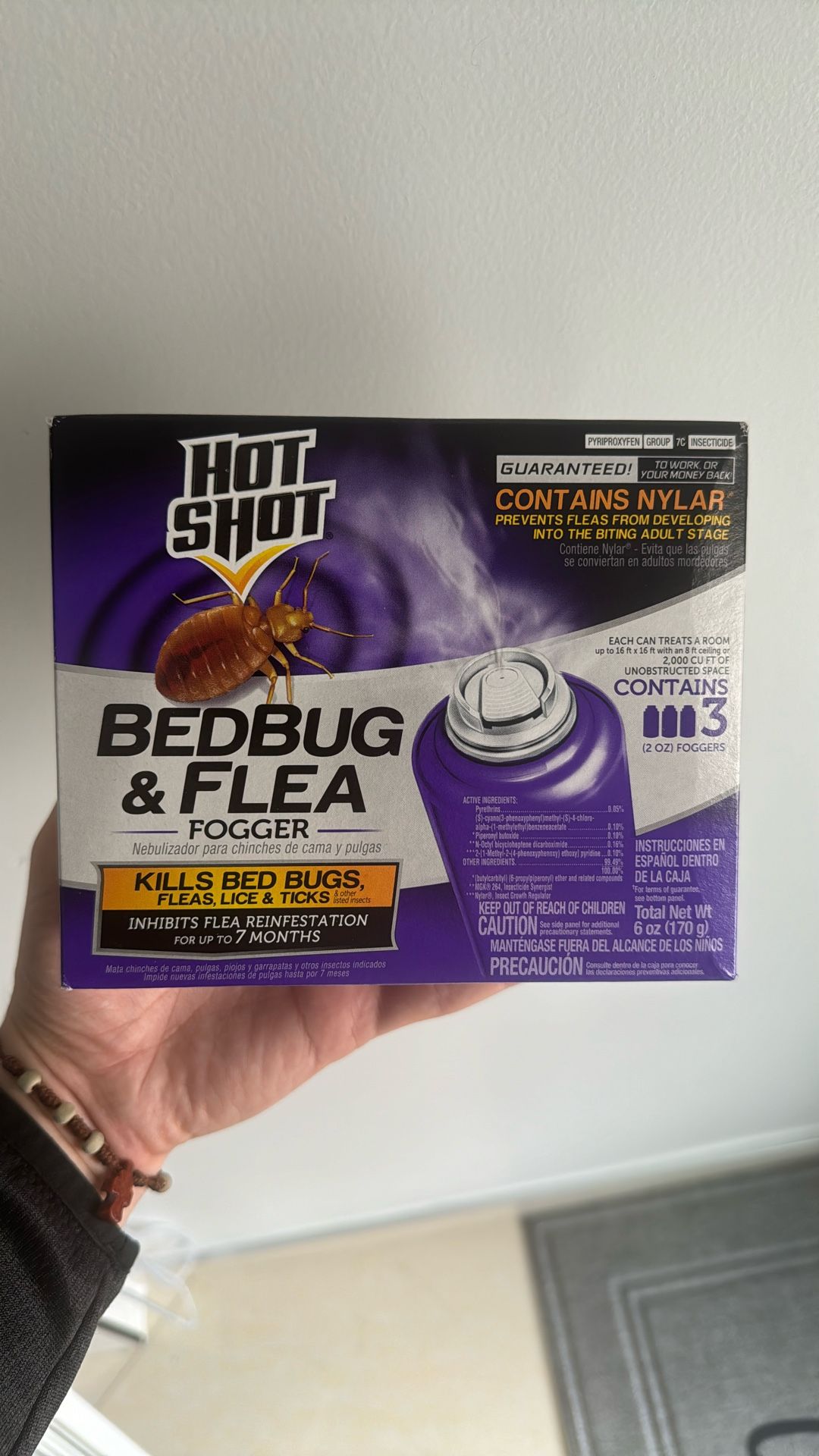 2 @ Hot Shot FOGGER Insect Killer INDOOR BED BUGS & FLEA Ticks Lice Bug Bomb