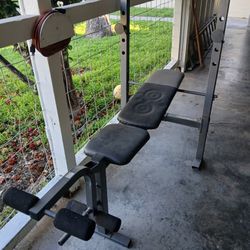 Workout Bench With Bar & Weights 
