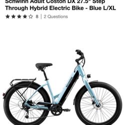 SCHWINN HYBRID E-BIKE (BLUE)
