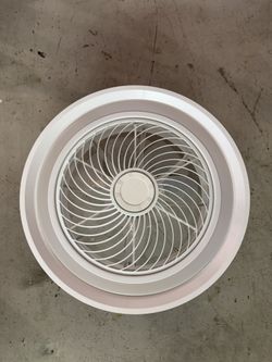 Mini Ceiling Fan With Light Fixture - White