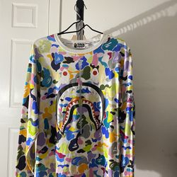 Bape Multicolor Shark Head Shirt