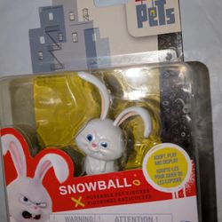 NIP SNOWBALL Bunny 3" PVC FIGURE The Secret Life Of Pets Spin Master Fast Ship!