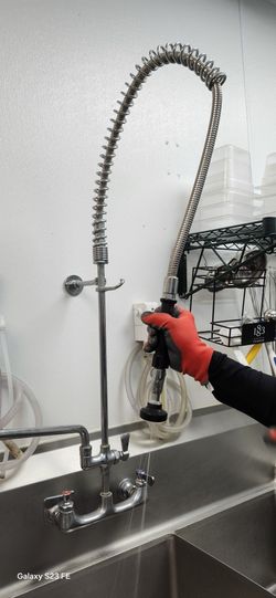 Commercial Faucet With Sprayer