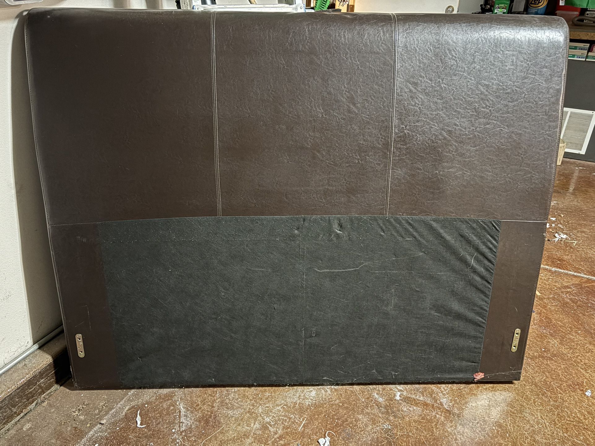 Queen Brown Leather Bed Frame