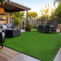 Brand New Pre Cut Turf 4ft. x 6ft. Green Artificial Grass Rug Green Area Rug 