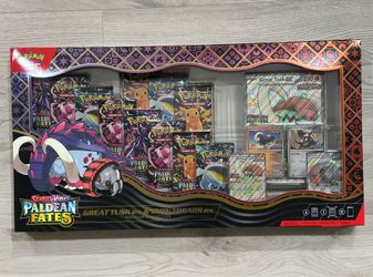 POKEMON TCG SCARLET VIOLET PALDEAN FATES GREAT TUSK IRON TREADS EX PREMIUM COLLECTION BOX 151 ascended prismatic