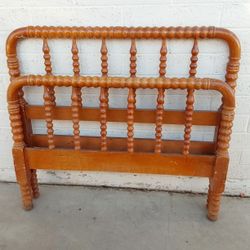 Solid Wood Vintage Headboard & Footboard for Twin Size Bed - $45