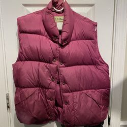 Ladies Size Medium LL Bean Goose Down Vest