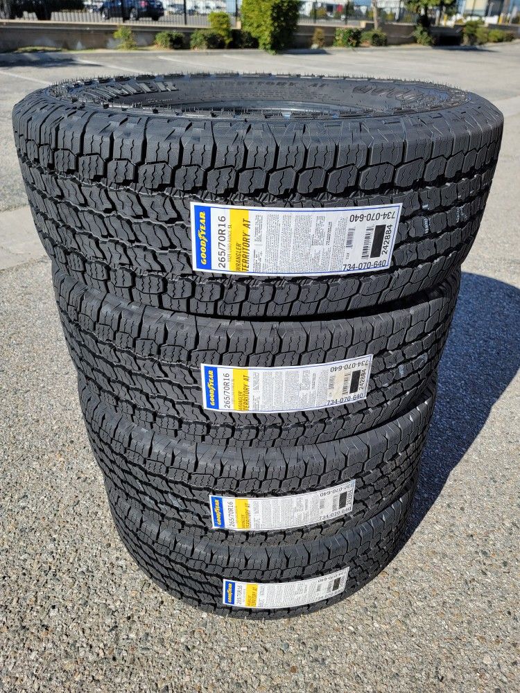 265 70 16 NEW TIRES TACOMA 4RUNNER TUNDRA SEQUOIA FRONTIER COLORADO CANYON SILVERADO SUBURBAN AVALANCHE TAHOE SIERRA F150