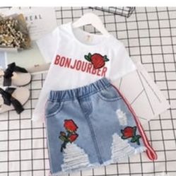 Toddler Rose skirt set
