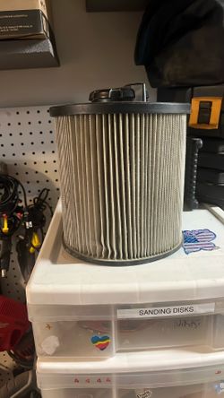 Almost New Condition - Dewalt Shop Vac Filter - Fits 6 To 16 Gal Size Vacuums