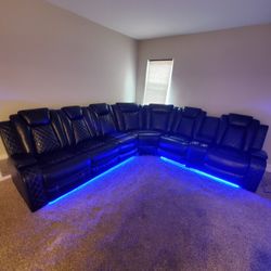 BRAND NEW POWER Reclining Sectional Couch Sofa Recliner Theater Chair Seat Set