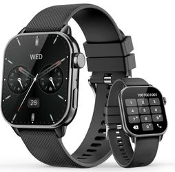 Smart Watch for Men Women(answer/make calls), 1.85'' AMOLED HD Always On Display, Smartwatch with Calories/Heart Rate/Sleep Monitor, 100+ Sports Modes