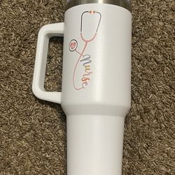 White Tumbler For A Nurse