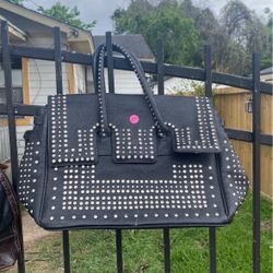 Black Bag, Charm And Luck With Beads 