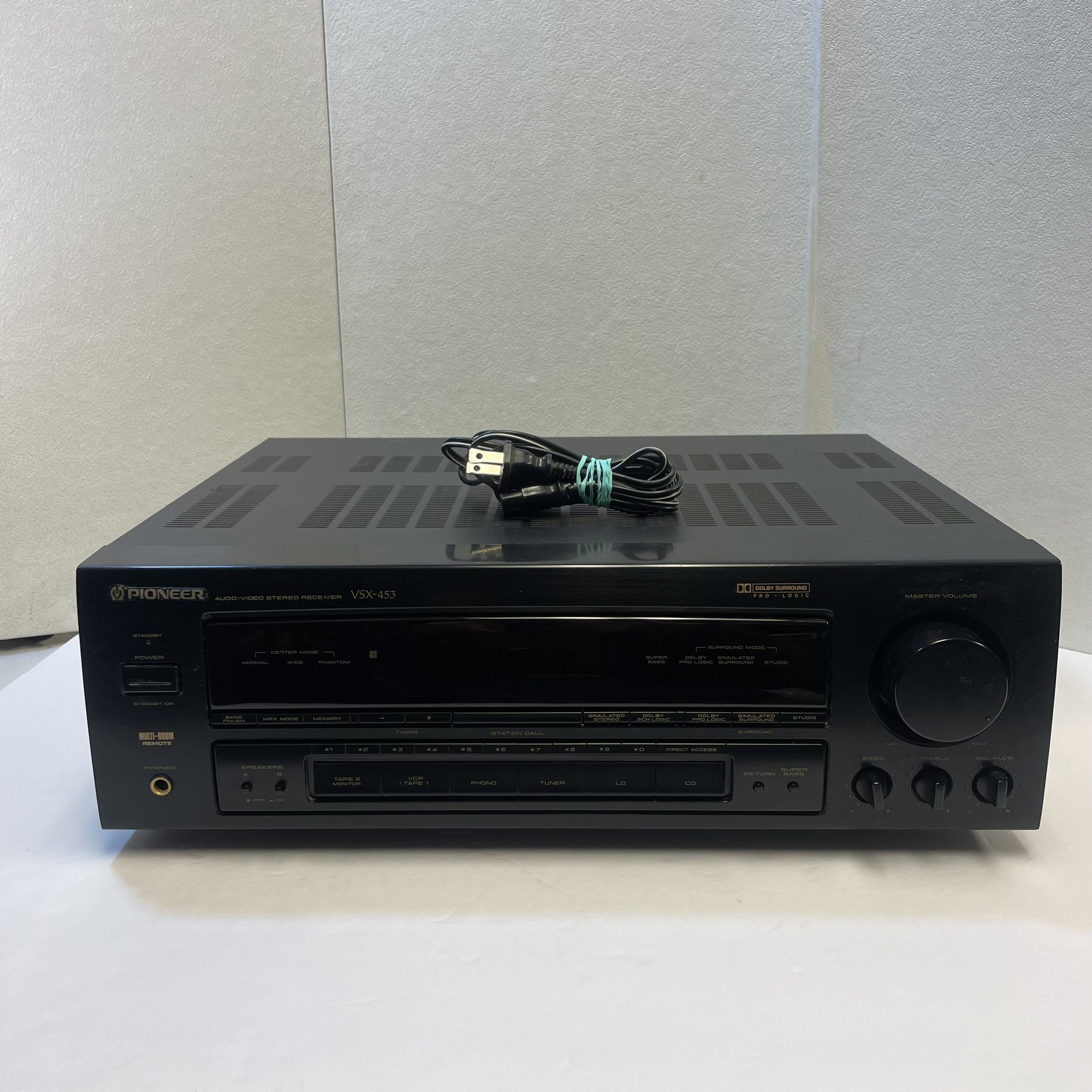 Pioneer VSX-453 Receiver HiFi Stereo 5.1 Channel Home Audio No Remote Tested