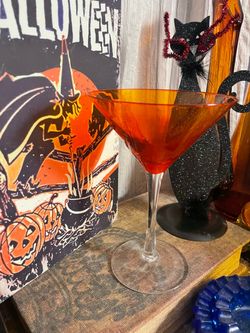 One beautiful orange martini πΈ glass πππ