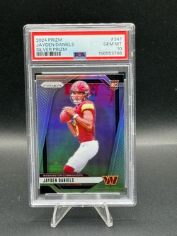 2024 Panini Prizm Silver Prizm #347 Jayden Daniels RC PSA GEM MT 10