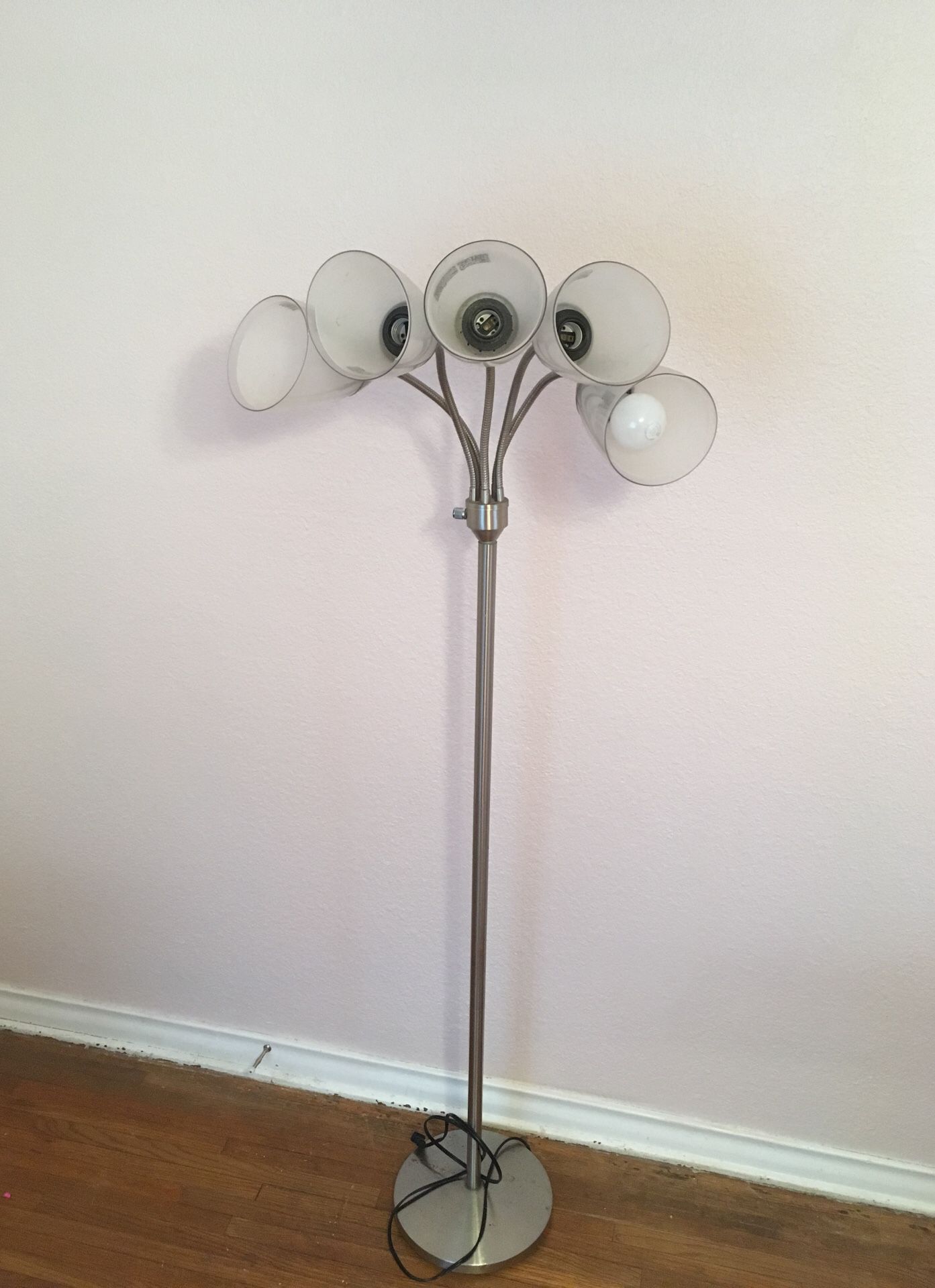 5 Bulb Double Shaded Floor Lamp