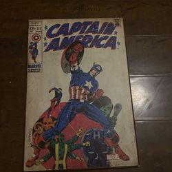 Captain America Wood Poster 